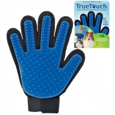 Перчатка для вычесывания шерсти True Touch UTM Черно-синяя