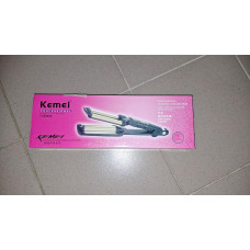 УЦЕНКА! Тройная плойка для завивки волос Kemei JFQ-Km-2022 (Не работает терморегулятор 2376)