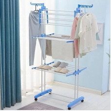Многоярусная сушилка для белья, вещей, одежды Garment rack with wheels складная