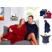 Толстовка - плед с капюшоном HUGGLE HOODIE BLANKET, плед с рукавами Бордовый(7780290-AV)