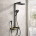 Душевая стойка с тропическим душем Shower Set YLN16090L и смесителем для ванной комнаты AND, золотой