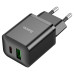 Зарядний блок живлення USB+Type-C HOCO N28 Founder 20 W 12 V 1.67 A чорний (RZN-23104496) Зарядний блок живлення USB+Type-C HOCO N28 Founder 20 W 12 V 1.67 A чорний (RZN-23104496)
