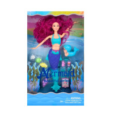 Лялька Русалонька ST55663-17 з аксесуарами та донькою шарнірна 34 см блакитний (RZN-23102617)
