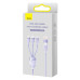 Кабель 3в1 USB+Type-C/Apple Lightning+Type-C+microUSB 1.2 м Baseus Flash Series Ⅱ 100 Вт фіолетовий (RZN-23101797)