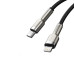 Кабель Type-C/Apple Lightning 1 м Baseus Cafule Series Metal 20 Вт чорний (RZN-23102939)