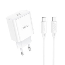 Зарядний пристрій з кабелем Type-C/Type-C 1 м HOCO C76A Pro Majestic 30 W 12 V 2.5 A білий (RZN-23105869)
