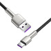 Кабель USB/Type-C 0.25 м Baseus Metal 66 Вт чорний зі сріблястим (RZN-23105468) Кабель USB/Type-C 0.25 м Baseus Metal 66 Вт чорний зі сріблястим (RZN-23105468)