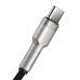 Кабель USB/Type-C 0.25 м Baseus Metal 66 Вт чорний зі сріблястим (RZN-23105468) Кабель USB/Type-C 0.25 м Baseus Metal 66 Вт чорний зі сріблястим (RZN-23105468)