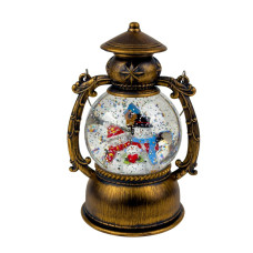 Нічник музичний новорічний LED Ліхтар HC-Q057 USB від батарейок 14 х 11 х 20 см коричневий (RZN-23103722)