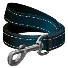 Повідець для собак М світловідбиваючий WAUDOG Nylon Mono 46441 20 мм 3 м чорний (RZN-23100813)