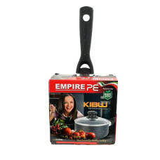 Сотейник гранітне антипригарне покриття Empire Стон EM -5504 з кришкою діаметр 16 см (RZN-23100489)