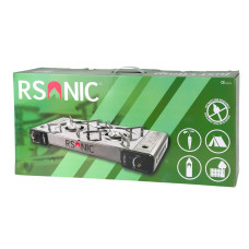 Настільна плита газова 2 конфорки RSONIC метал 2300 Вт сріблястий (RZN-23104662)