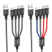 Кабель 4в1 USB/Apple Lightning+2хType-C+microUSB 1 м HOCO X76 2 A різнобарвний (RZN-23098656)