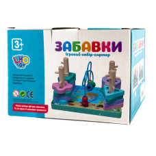 Ігровий набір сортер Забавки Limo Toy MD-2112 з лабіринтом 16 фігур дерево різнобарвний (RZN-23098118)