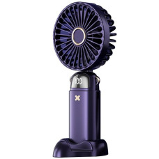 Вентилятор портативний Mini fan AND XL-880 діаметр 9 см з підставкою для телефону та дисплеєм синій (RZN-23098392)