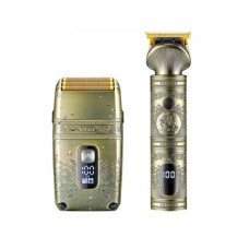 Тример для стрижки волосся електробритва VGR V-649 Professional Care Kit USB з дисплеєм золотистий (RZN-23094813)