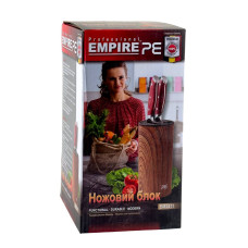 Підставка для ножів Empire ЕМ-2411 Вуд пластик 22 см коричневий (RZN-23102982) Підставка для ножів Empire ЕМ-2411 Вуд пластик 22 см коричневий (RZN-23102982)