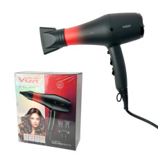 Фен для волосся професійний VGR V-462 2600 Вт чорний з червоним (RZN-23100647)