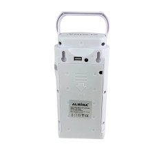 Ліхтар ручний акумуляторний Almina 2606L з ручкою та кріпленням білий (RZN-23097075)