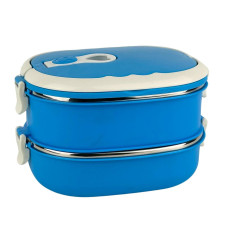 Ланч-бокс двосекційний металевий Empire EM1517 синій (RZN-23096213) Ланч-бокс двосекційний металевий Empire EM1517 синій (RZN-23096213)