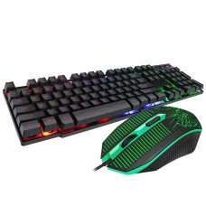 Комплект дротовий клавіатура та миша iMICE KM-680 RGB чорний (RZN-23097185)
