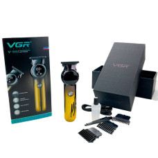 Тример для стрижки волосся та бороди VGR V-989 USB 1200 mAh з дисплеєм золотистий (RZN-23097071)