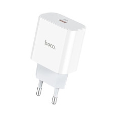 Зарядний блок живлення Type-C HOCO C76A Plus Speed 20 W 12 V 1.67 A білий (RZN-23106456)