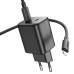 Зарядний пристрій з кабелем 2хType-C/Apple Lightning 1 м HOCO N42 Elogiado 45 W 20 V 2.25 А чорний (RZN-23104202)