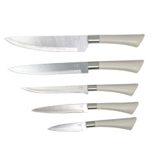 Набір ножів з підставкою 6 предметів Empire EM-1926 Вайт нержавіюча сталь білий (RZN-23102686)