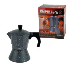 Кавоварка гейзерна алюмінієва Empire EM-6615 Граніт V 200 мл сірий (RZN-23102430)