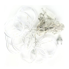 Світлодіодна гірлянда-завіса прозорий дріт Фігурки в крузі 10 LED Magic Lights 3 х 0.6 м теплий білий (RZN-23100121)
