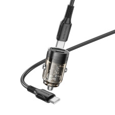 Автомобільний зарядний пристрій з кабелем USB/Type-C BOROFONE BZ29A Talanted 36 W 24 V чорний (RZN-23101113)