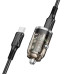Автомобільний зарядний пристрій з кабелем USB/Type-C BOROFONE BZ29A Talanted 36 W 24 V чорний (RZN-23101113)