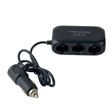 Розгалужувач прикурювача з подовжувачем Xunniu WT-D23 USB зарядний пристрій чорний (RZN-23103038)