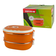 Ланч-бокс двосекційний металевий Empire EM1517 помаранчевий (RZN-23102420) Ланч-бокс двосекційний металевий Empire EM1517 помаранчевий (RZN-23102420)