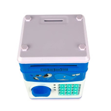 Скарбничка-сейф Кит електронна з кодовим замком 20.5 х 13 см блакитний з білим (RZN-23098336)