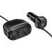 Автомобільний зарядний пристрій USB+Type-C HOCO Z59 Rank з прикурювачами 240 W чорний (RZN-23104527)