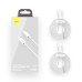 Кабель комплект 2 шт Type-C/Apple Lightning 1.5 м Baseus Simple Wisdom 20 Вт білий (RZN-23104893)