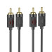Аудiокабель 2хRCA/2xRCA 1.5 м HOCO UPA29 чорний (RZN-23098792)