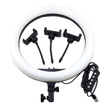 Кільцева лампа 36 см MJ36 USB LED RGB 3 тримачі (RZN-23094991) Кільцева лампа 36 см MJ36 USB LED RGB 3 тримачі (RZN-23094991)