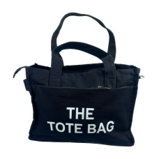 Сумка-шопер жіноча The Tote Bag 40 х 30 х 17 см текстиль чорний (RZN-23094784)