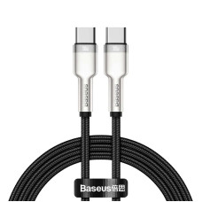 Кабель Type-C/Type-C 1 м Baseus Cafule Series Metal 100 Вт 5 А чорний (RZN-23106808)