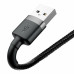 Кабель USB/Apple Lightning 3 м Baseus Cafule Cable 2 A чорний зі сріблястим (RZN-23104197)