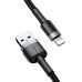 Кабель USB/Apple Lightning 3 м Baseus Cafule Cable 2 A чорний зі сріблястим (RZN-23104197)