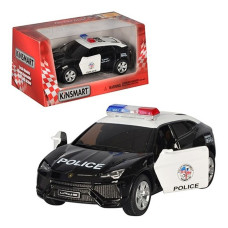 Іграшкова машинка моделька KiNSMART KT5386WP Lamborghini Urus Police метал 12 см інерційна чорний (RZN-23103680)