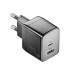 Зарядний блок живлення Type-C+USB ESSAGER ECT33W Gan 33 W 3 А чорний (RZN-23101316)