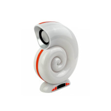 Колонка портативна з годинником Conch Music Light Bluetooth LED білий з помаранчевим (RZN-23101043)