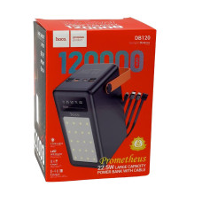 Універсальна мобільна батарея 120000 mAh Hoco DB120 Prometheus 22.5 W повербанк з дисплеєм чорний (RZN-23103008)
