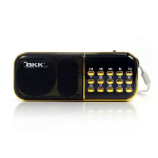Радіоприймач BKK B837 USB MP3 червоний з золотистим (RZN-23095359)