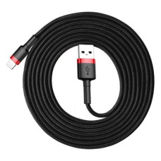 Кабель USB/Apple Lightning 2 м Baseus Cafule Cable 1.5 А чорний з червоним (RZN-23102072)